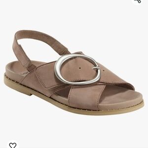 Womens Earth Grove Ambrosia Leather Sandals Size 7.5 Dark Blush